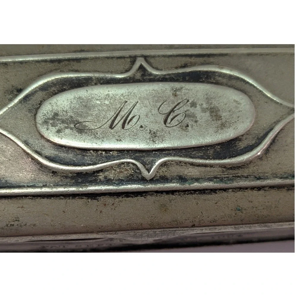 Bausch & Lomb Antique Spectacles Case Unisex  Silver Fair 1864 Patent Civil War